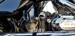 Spanngurthalterung-Set Schwarz glänzend Harley Davidson Touring Street Glide
