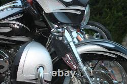 Spanngurthalterung-Set Schwarz glänzend Harley Davidson Touring Street Glide