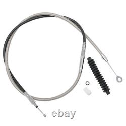 Stainless Braided +8 Clutch Cable 2006-2017 Harley-Davidson Dyna Street Bob