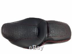 Street Glide HARLEY Touring Seat P52320-11, Red Stitching 2008-2017 COVER ONLY