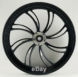 Twisted Vortex Front Black Wheel 21 Harley Street Glide Flhx Electra Flhtc