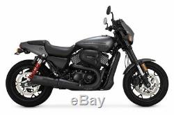 Vance and Hines Hi OutPut Slip-On Black Stepped Exhaust Harley Street 2015-2018