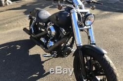 ZRide Gabelcover Harley Davidson Dyna Street Bob / Super Glide Schwarz Glanz